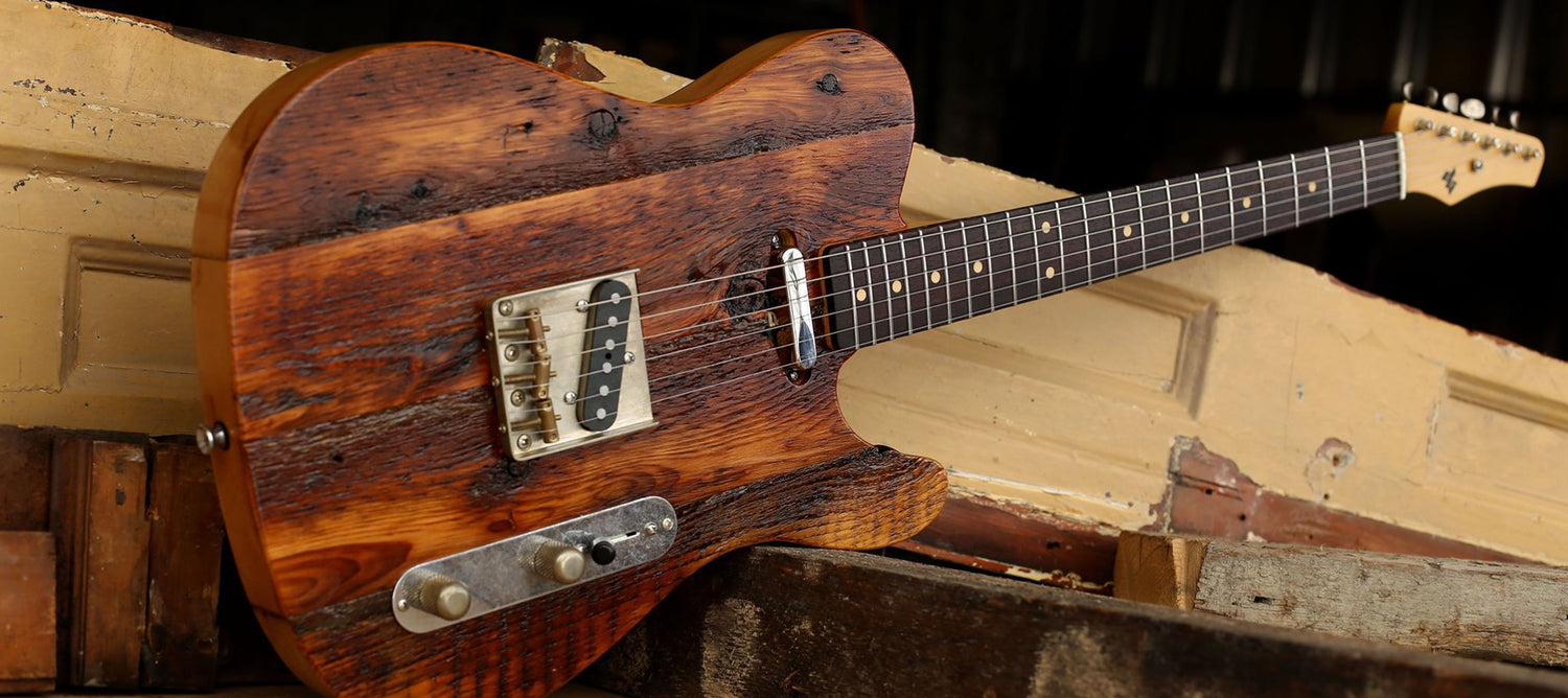 Old growth pine telecaster guitar