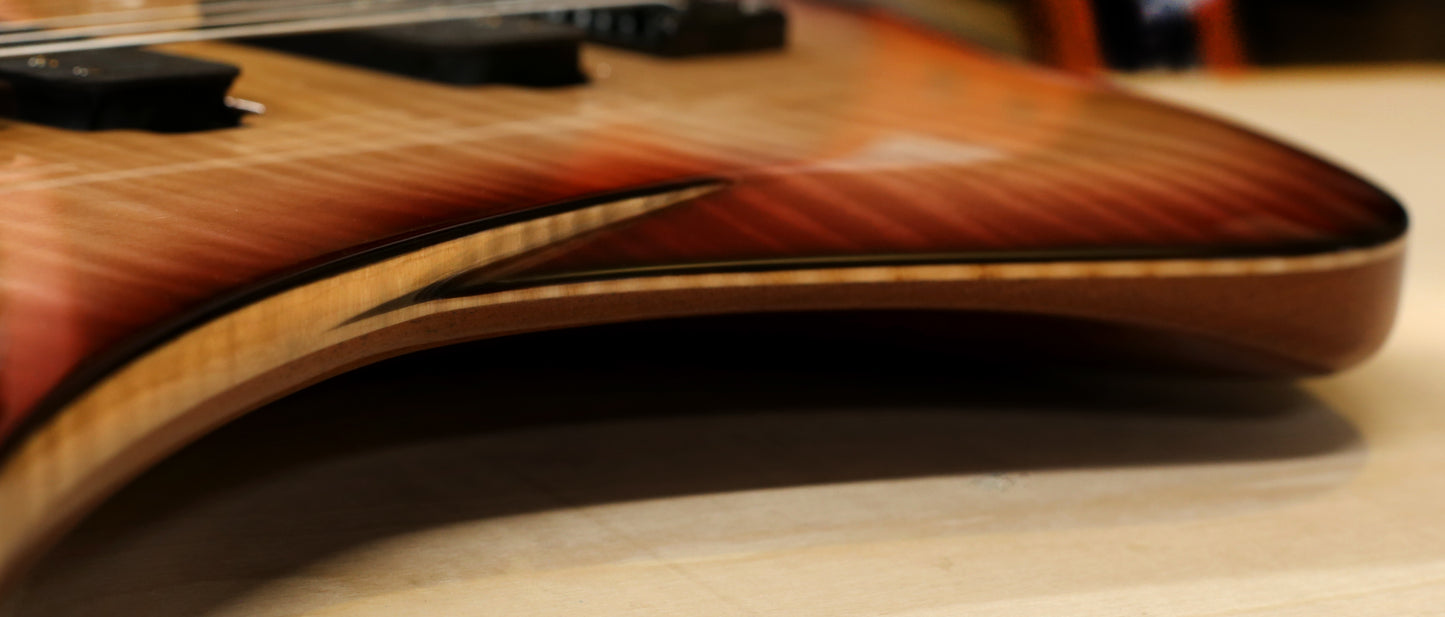 DEALER STOCK Virtus 6 Flame Top Antique Cherry Burst