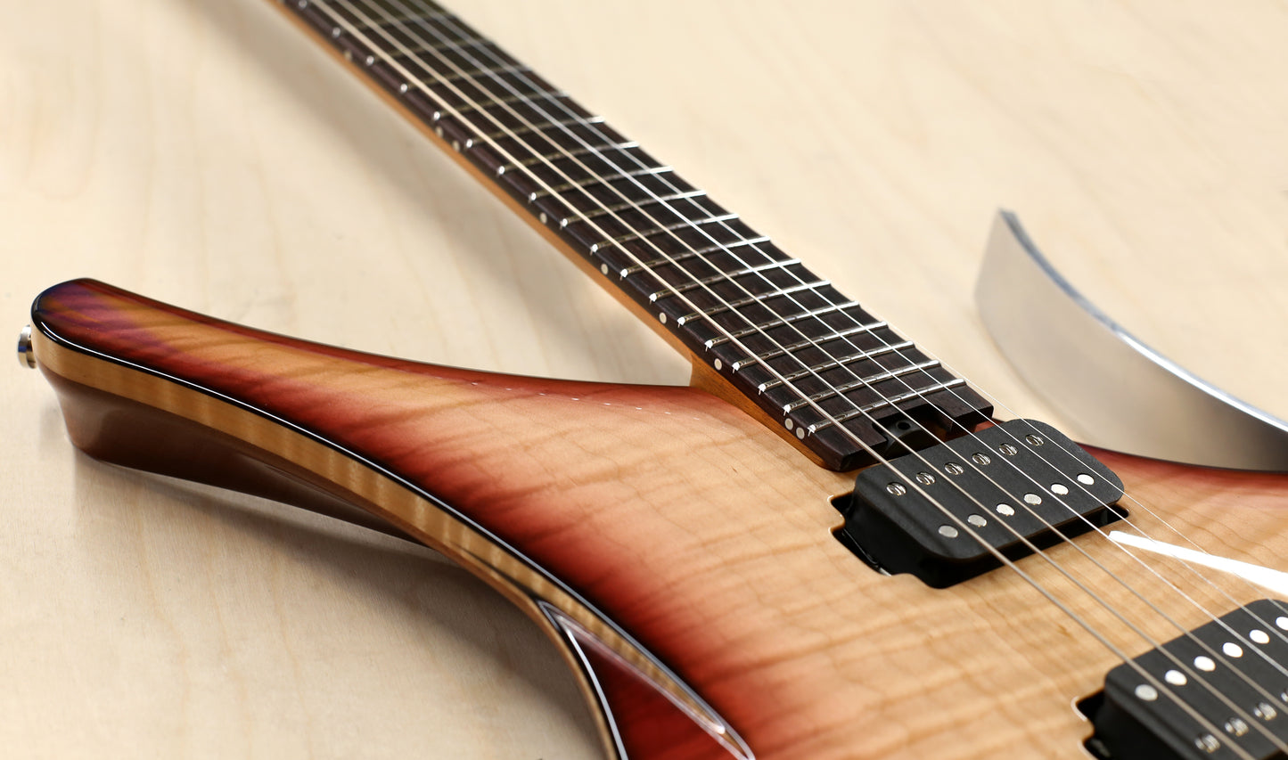 DEALER STOCK Virtus 6 Flame Top Antique Cherry Burst