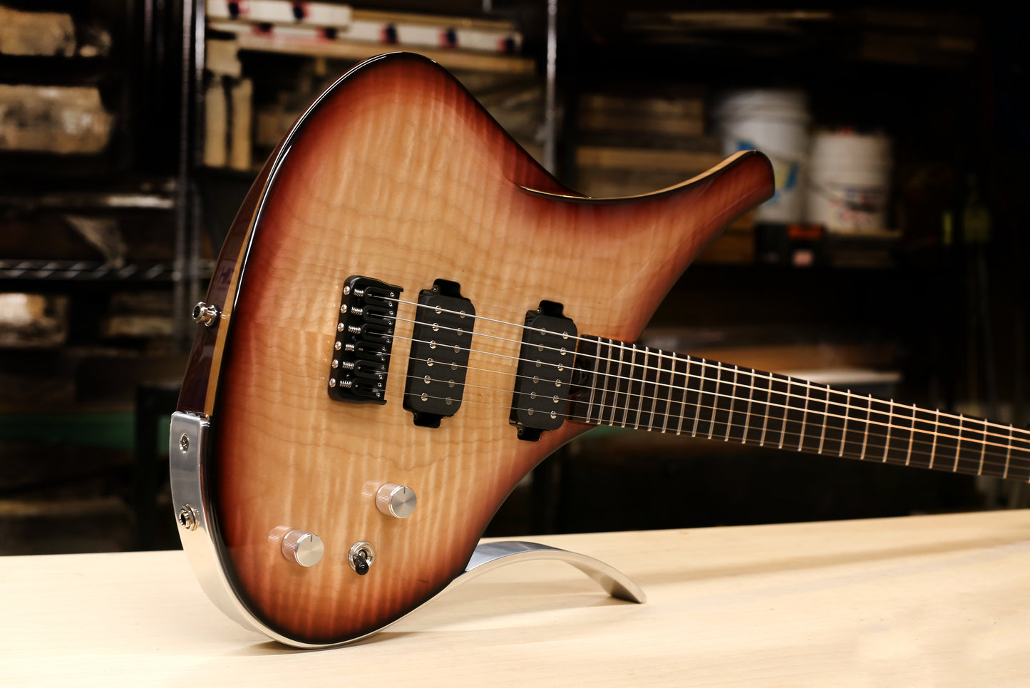 DEALER STOCK Virtus 6 Flame Top Antique Cherry Burst