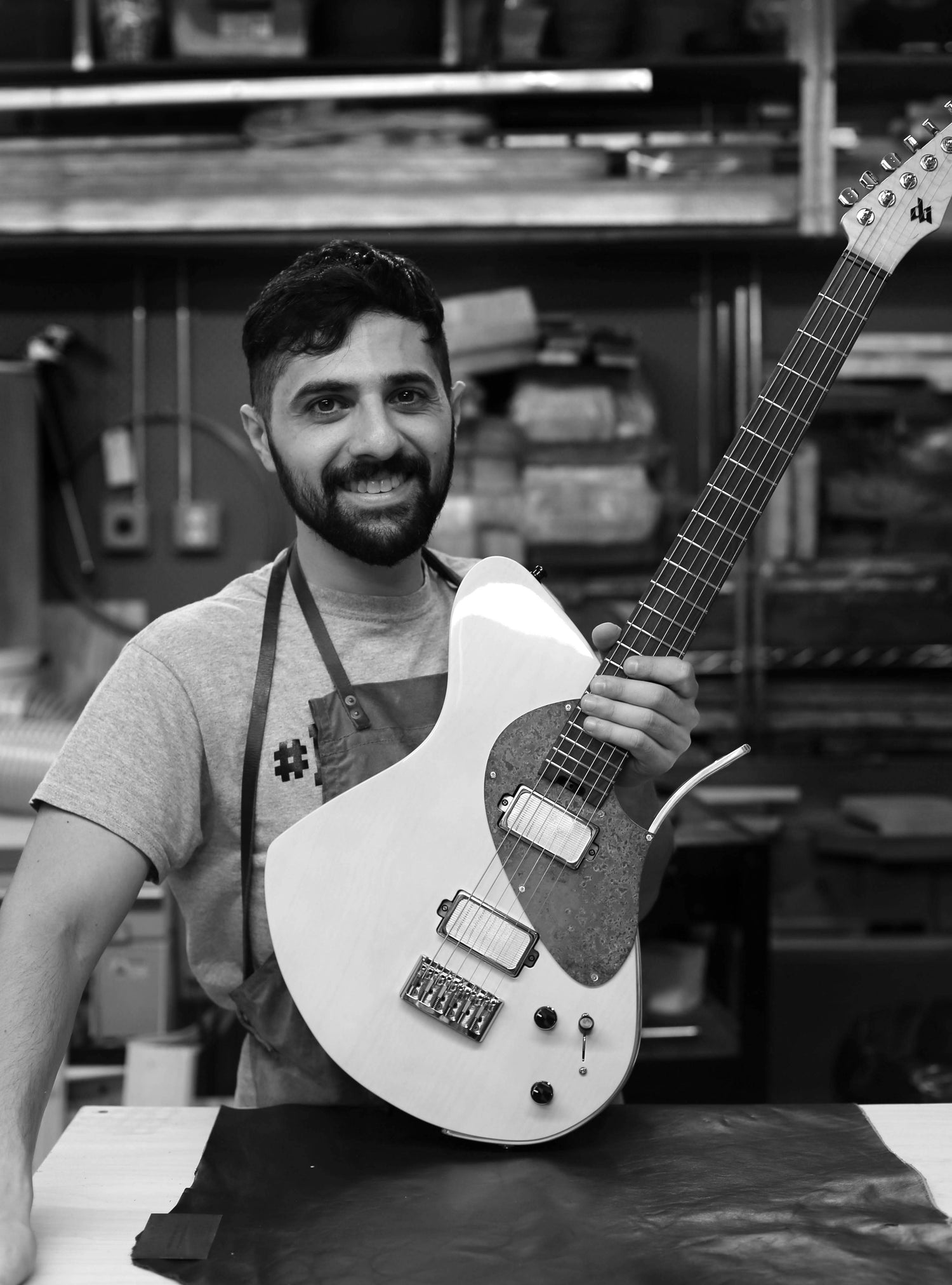 shop photo of luthier Dean Gordon.