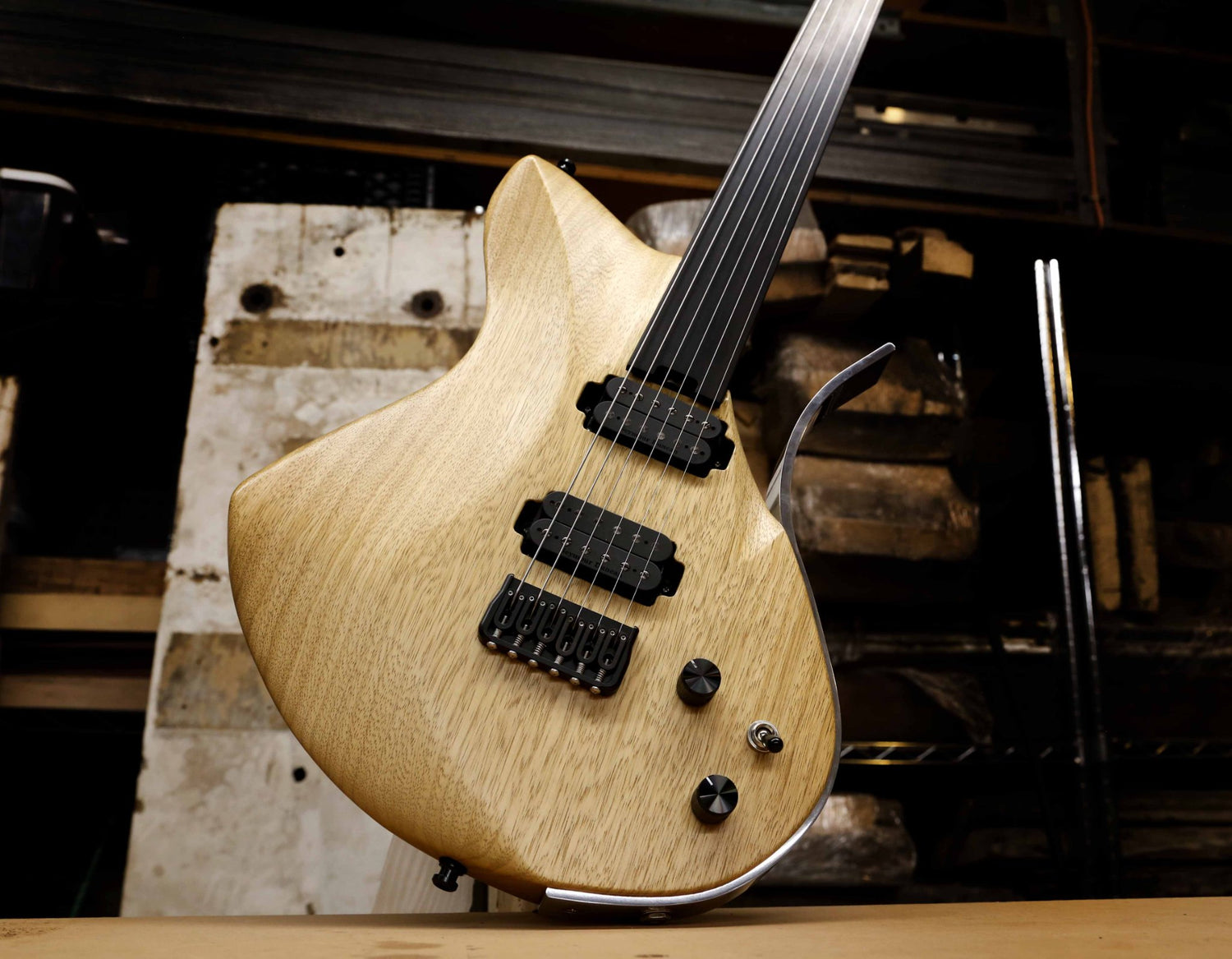 Sleek Modern Fretless Ergonomic Guitar